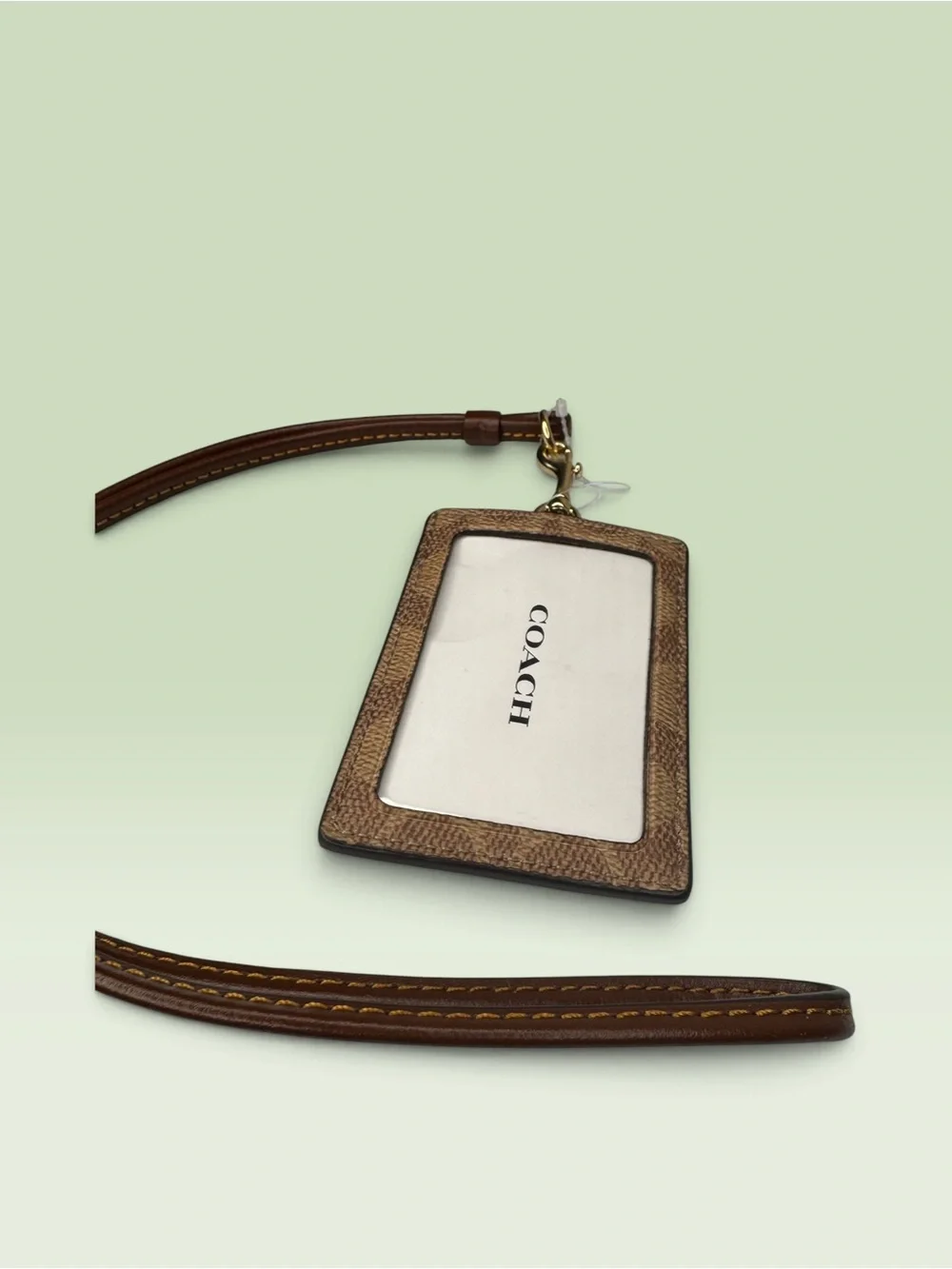 Coach Lanyard Signature Canvas Brown